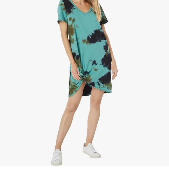 n: PHILANTHROPY Leonardo Dress Tie-Dye Martini V-Neck medium midi - Picture 13 of 13